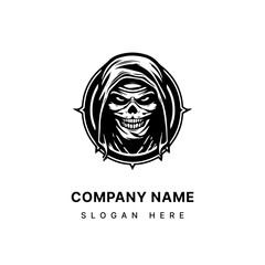 Embrace the macabre with this chilling mummy hand drawn logo design illustration. Bring a touch of horror to your projects, from gaming to apparel, with this spine tingling artwork. Generative AI
