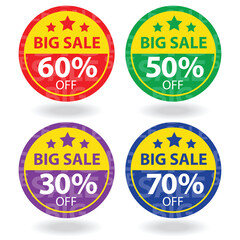 Fototapeta premium Set of sale banners.