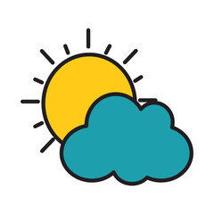 Filled Line SUNNY DAY design vector icon design vector line icon svg