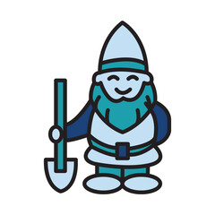 Filled Line GARDEN GNOME design vector icon design vector line icon svg