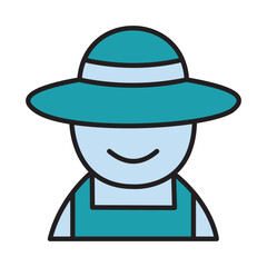 Filled Line GARDENER design vector icon design vector line icon svg