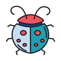 Filled Line LADYBUGS design vector icon design vector line icon svg