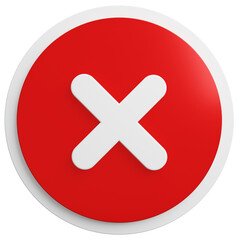 Obraz premium red reject glossy button 3d icon