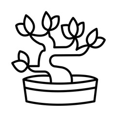 BONSAI design vector icon design vector line icon svg