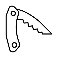 FOLDING KNIFE design vector icon design vector line icon svg