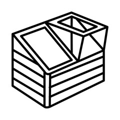 COLD FRAME design vector icon design vector line icon svg