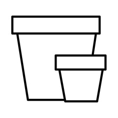FLOWER POTS design vector icon design vector line icon svg