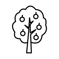 FRUIT TREE design vector icon design vector line icon svg
