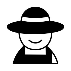 Solid line GARDENER design vector icon design vector line icon svg