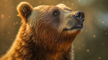 Obraz premium brown bear portrait created with Generative AI technology