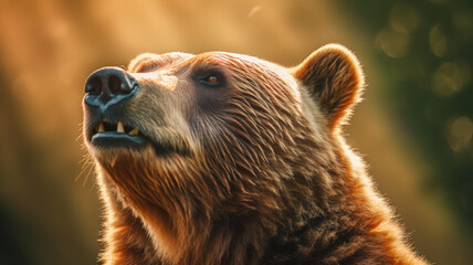 Obraz premium brown bear portrait created with Generative AI technology