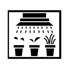 Solid GROW LIGHT GARDEN design vector icon design vector line icon svg