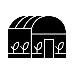 Solid POLYCARBONATE GREENHOUSE design vector icon design vector line icon svg