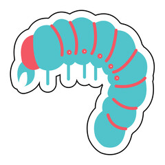 Sticker CATERPILLAR design vector icon design vector line icon svg