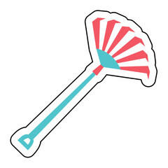 Sticker RAKE design vector icon design vector line icon svg
