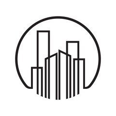 concept of Building Logo Vector Icon Illustration Design