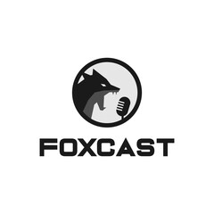 black and white fox logo