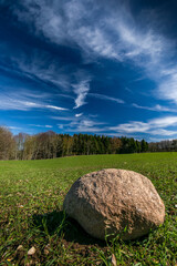 01-04-2023 Jylland, Denmark. Landscape 3D: stone