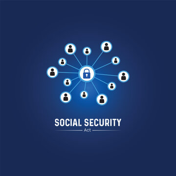 Social security creative concept. Social security act.
