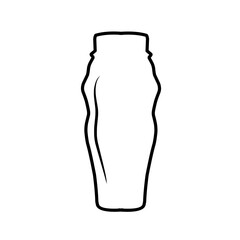 hand drawn bottle icon vector.