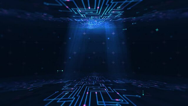 Futuristic Blue Tech Background