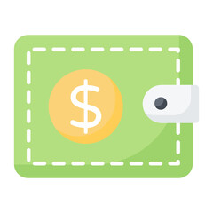 Purse Flat Icon