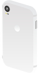 white Isometric Flat Smartphone back camera