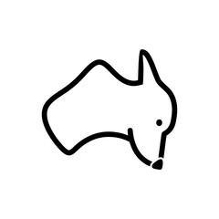 Obraz premium Australian map and a dog