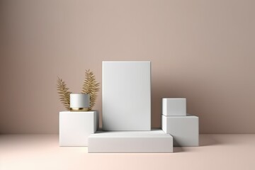 3d render podium for product display Generated AI