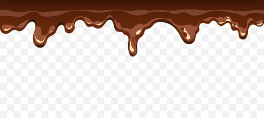Chocolate melt flow border liquid banner concept. Vector design graphic illustration