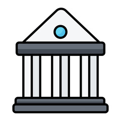 Landmark Line Color Icon