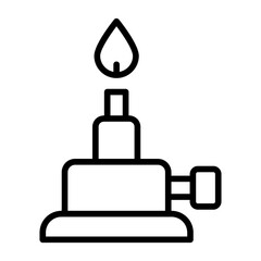 Fototapeta premium Burner, Cooking appliance, Heating element, Stovetop, Range, Gas burner, Electric burner Icon lineal