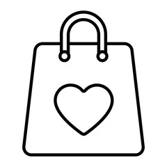 Shopping Bag Outline Icon