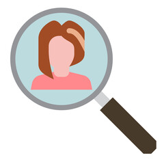 charming woman flat icon