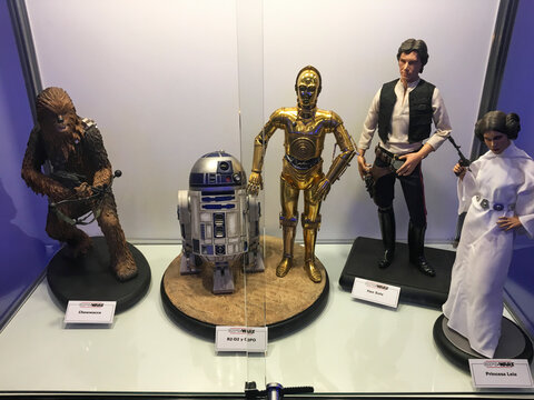 Madrid Spain; July 22, 2018; Exhibition of original Star Wars material at the Wizink Center in Madrid
