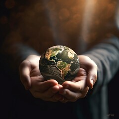 Fototapeta premium earth in hands