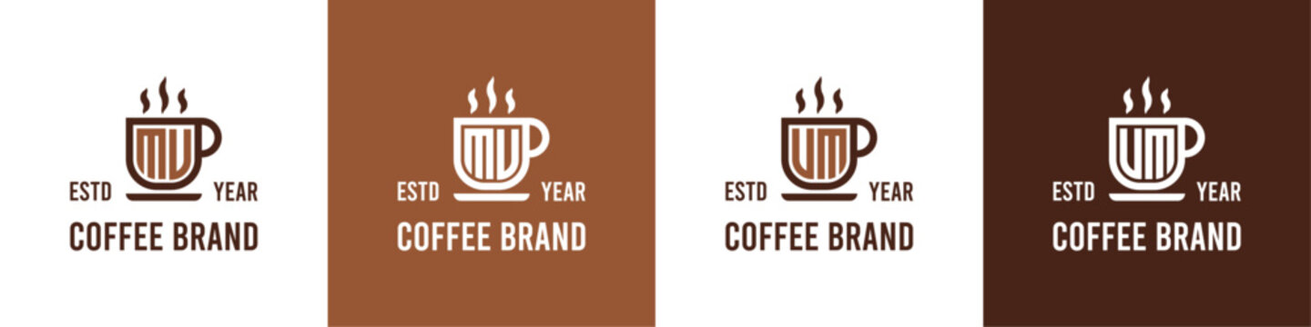 Letter MU and UM Coffee Logo, suitable for any business related to Coffee, Tea, or Other with MU or UM initials.