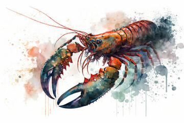 illustration of a lobster, AI generated