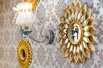 vintage mirror on the wall room decor