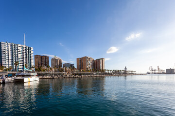 Fototapeta premium Puerto de Málaga en Andalucía