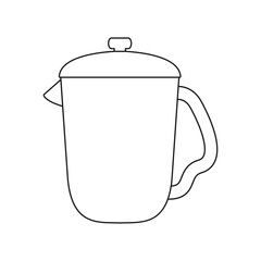 The icon of a teapot-coffee pot on a white background.