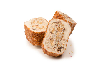 Sweet roll with nuts, turkish sweets.