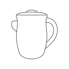 The icon of a teapot-coffee pot on a white background.