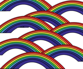 rainbow pride day symbol line vector illustration