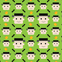 Halloween pattern background. EPS10 Vector. Use for wallpaper, website, template and other design.