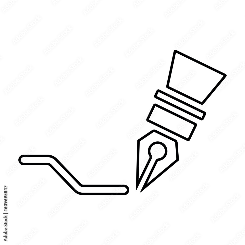 Aufkleber outline delete anchor point vector icon. isolated black simple line element illustration