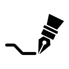 Pen tool icon, anchor point vector sign, graphic design symbol isolated on white background
