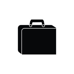 black suitcase isolated on white