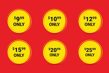 Vector only offer badge sticker set design