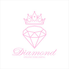 pink crown diamond logo
